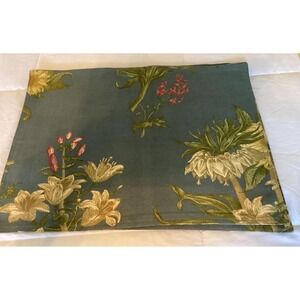 Waverly Sonoma Placemats Sunflower Buckingham Blue Flowered/ Multi-color Stripes